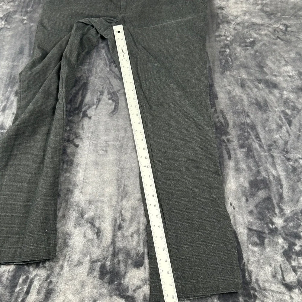 Banana Republic Aiden Fit Pants Mens 35x32 Gray Glen Plaid Slim Chino